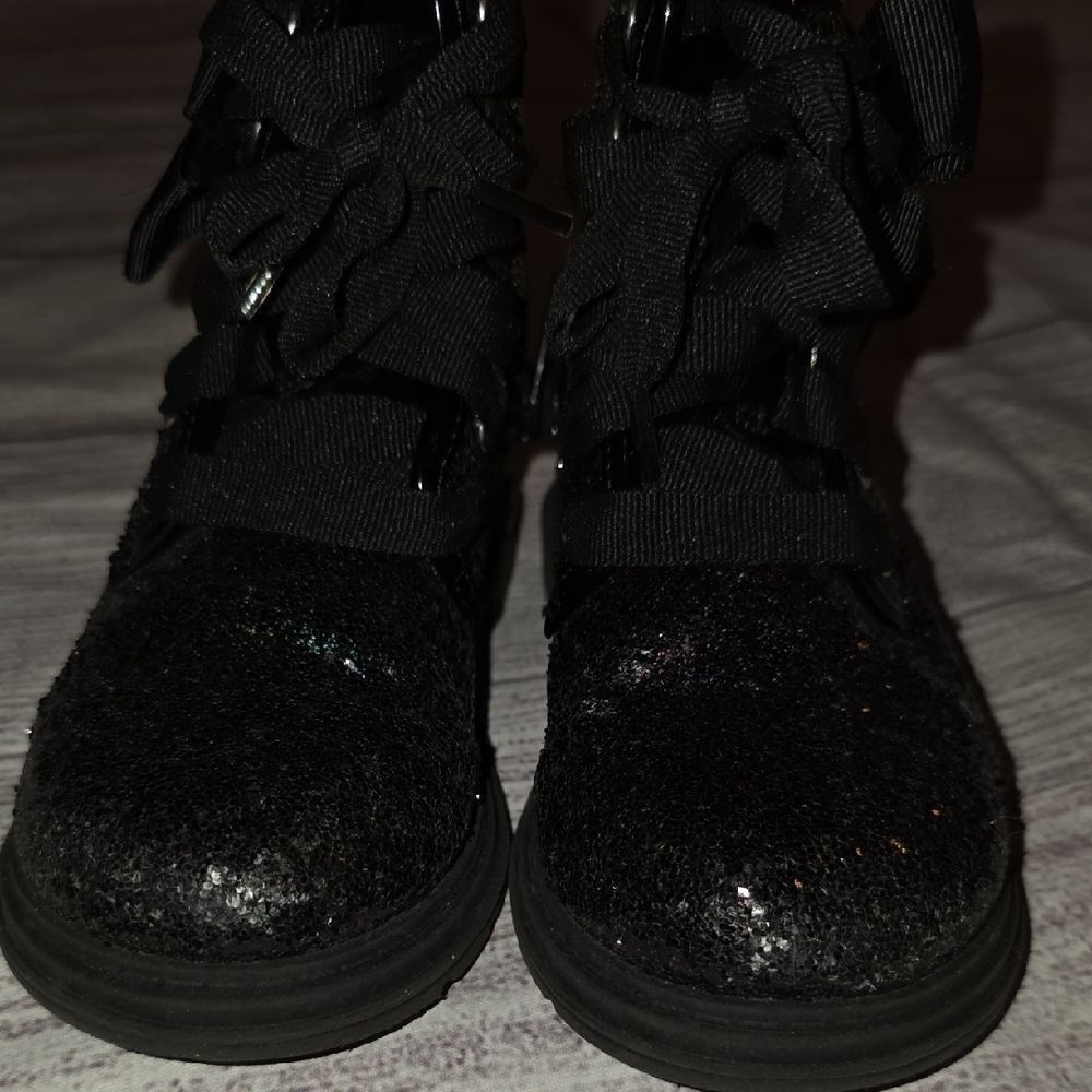 JoJo Siwa Black Glitter Combat Boots - Picture 6 of 6